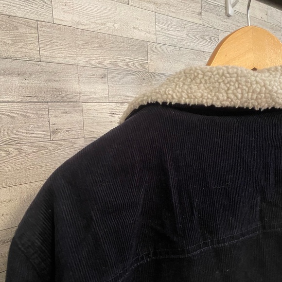 Levi's Classic Corduroy Sherpa-Lined Trucker Jacket Men Size XL Navy Blue - Picture 10 of 11